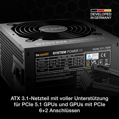 be quiet! System Power 11 Netzteil ATX 3.1 - 750W