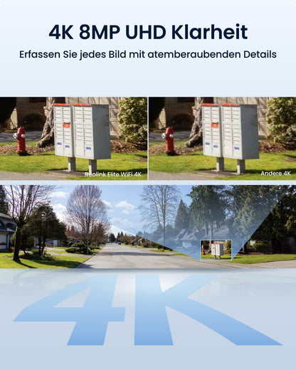 Reolink Elite WiFi 4K WLAN Überwachungskamera aussen, 180° Panorama