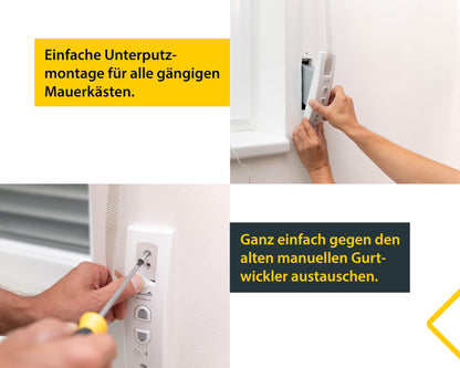 Schellenberg RolloDrive 45 Elektrischer Unterputz Gurtwickler 23mm