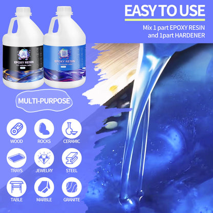 Ghguole Epoxidharz Set 4.5 L – Kristallklar für Anfänger