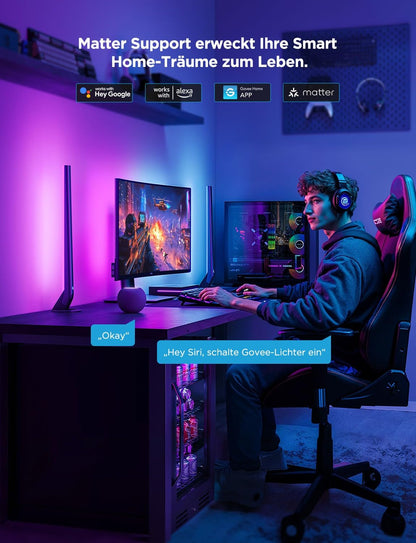 Govee HDMI 2.1 Sync Box Kit 2 - LED Set für 27-34 Zoll Monitore