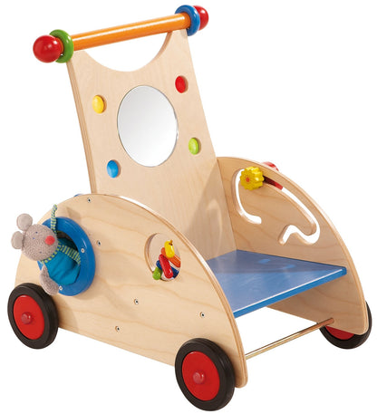 HABA Entdeckerwagen 902 – Lauflernwagen Holz Multicolor