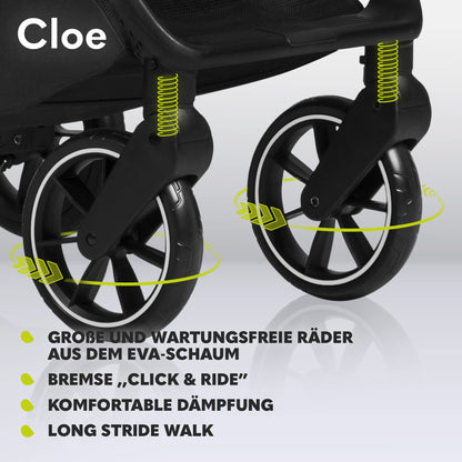 LIONELO Cloe Zusammenklappbarer Kompakt-Kinderwagen - Braun