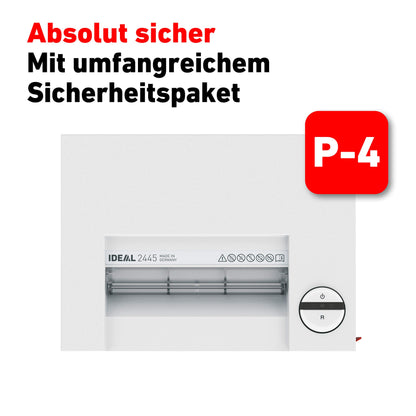 IDEAL 2445 Aktenvernichter - P-4 Partikelschnitt