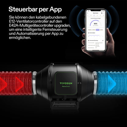 VIVOSUN AeroZesh S4 EC-Motor Inline-Rohrventilator - 100mm