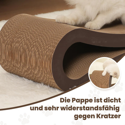 PetRhein XXL Kratzbrett & Liege für Katzen 86x32cm - Braun
