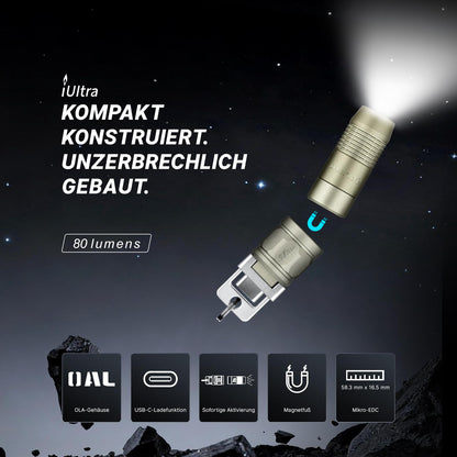 OLIGHT iUltra EDC-Taschenlampe Schlüsselanhänger 80 Lumen olivgrün