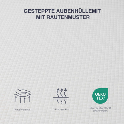 EGO HOME Matratzentopper Memory-Schaum 140x200cm - 5cm hoch