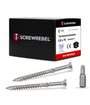 SCREW REBEL Terrassenschraube ST-FIX Edelstahl C1 5 x 70 mm 500 Stück, Zier-Senkkopf, TX-25-Antrieb
