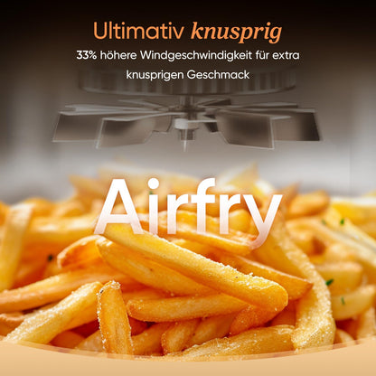 COSORI Airfryer Heissluftfritteuse 10,8 L, 2 Kammern, Silbergrau