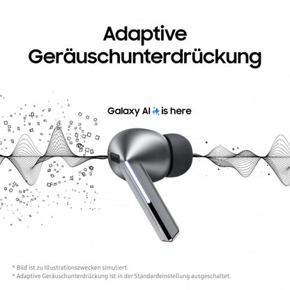 Samsung Galaxy Buds3 Pro In-Ear Bluetooth-Kopfhörer mit ANC, Silver