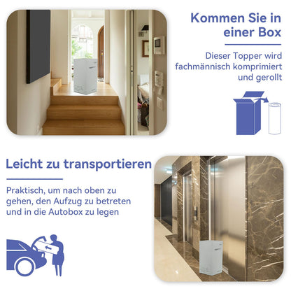 Amazon Basics Gel-Schaum Topper - 90x200cm, 7cm Höhe