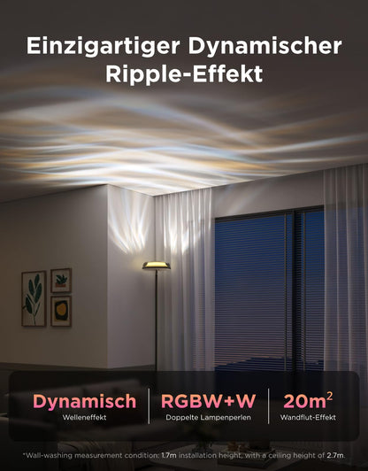 Govee Stehlampe RGBICWW Deckenfluter mit Wellenbeleuchtung H60B0