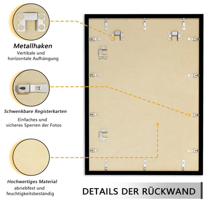Tinkeps Bilderrahmen A1 schwarz, 3er-Pack aus Holzwerkstoff