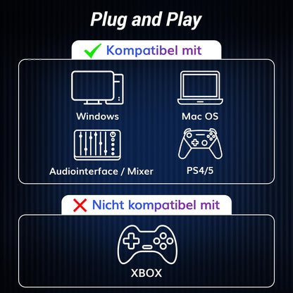 TONOR TD510+ Dynamisches Gaming Mikrofon Set mit Arm