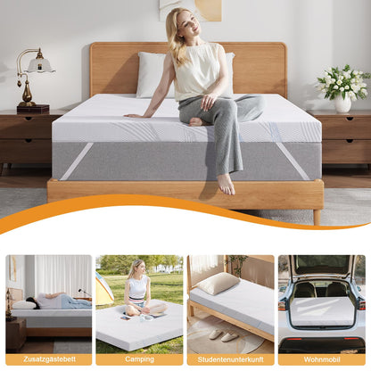 Sleremind Matratzen Topper 180x200 cm, 7 cm Gel-Memory-Schaum