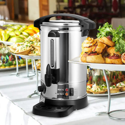 Cecaylie Glühweinkocher 8,8L – Heissgetränkeautomat Edelstahl