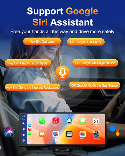 Volam Wireless CarPlay Android Auto Touchscreen Display 9.26 Zoll