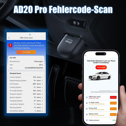 XTOOL AD20 Pro OBD2 Diagnosegerät – Alle Systeme Scan