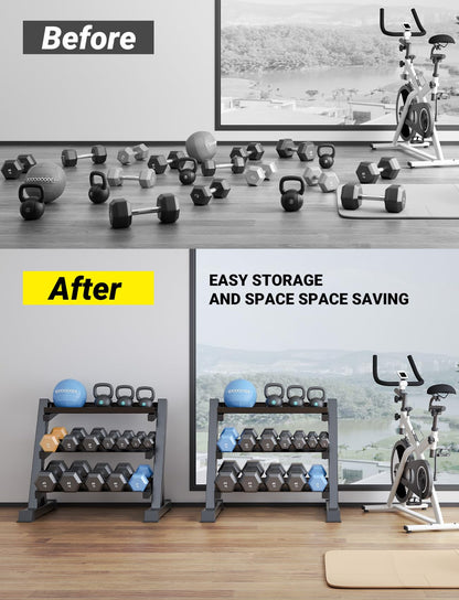 Dripex Kurzhantelständer Hantelablage – Einstellbar 500KG