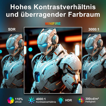 Minifire Curved Monitor 27 Zoll 100Hz PC Bildschirm - Schwarz