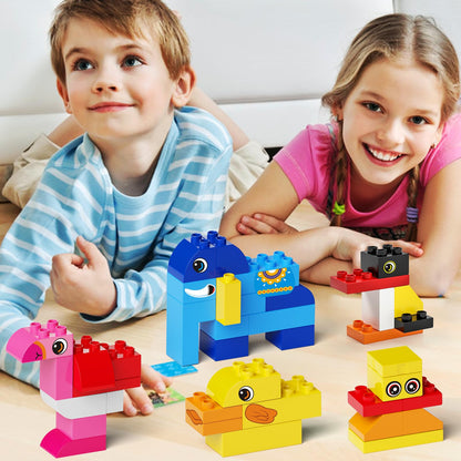 burgkidz Classic Bausteine-Box, 135-teilig, Bauspielzeug ab 2 Jahren