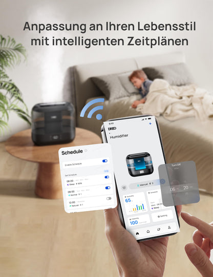 Dreo Smart Luftbefeuchter 4L Ultraschall mit App-Steuerung, schwarz