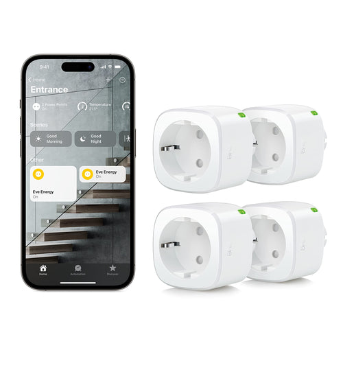 Eve Energy Matter Smarte Steckdose für Smart Home 4er Set
