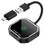 Universal CarPlay Wireless Adapter für iPhone – Wired zu Wireless, kompakt, schwarz. Wandelt Wired CarPlay in Wireless für iPhones.