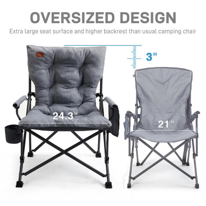 EVER ADVANCED Faltbarer Campingstuhl - XL 230kg Belastbar