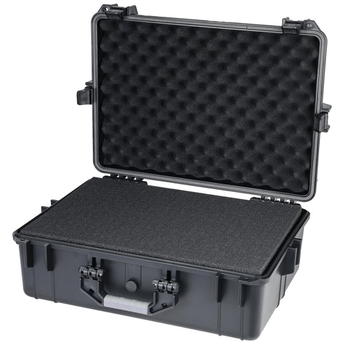 HMF ODK100 Outdoor-Fotokoffer, Transportkoffer mit Rasterschaumstoff | 57 x 41,5 x 21,5 cm