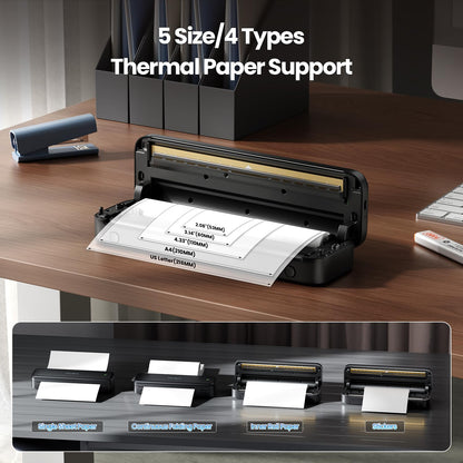 Phomemo M834 Mobiler A4 Thermodrucker Tragbar - Schwarz