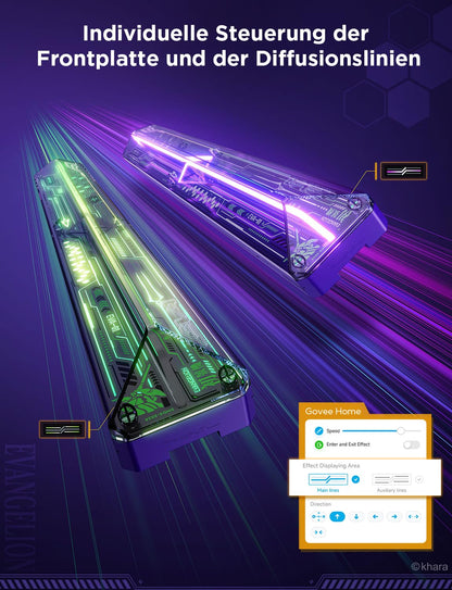 Govee EVANGELION Glide Gaming LED Wandleuchte – 6 Stäbe + 2 Ecken