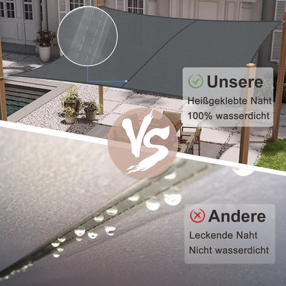 SUNNY GUARD Sonnensegel wasserdicht 4x5 m rechteckig, anthrazit