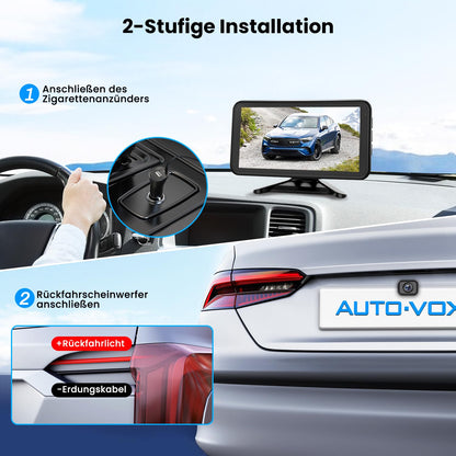 AUTO-VOX W12 Rückfahrkamera Kabellos 5" LCD 1080P