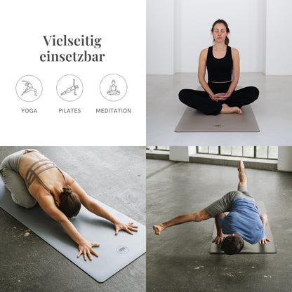 LOTUSCRAFTS Yogamatte Naturkautschuk rutschfest – Indigo Dust