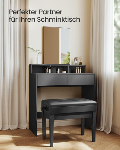 SONGMICS Klavierhocker LPB57H höhenverstellbar, Stauraum - Schwarz