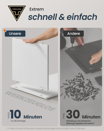 SONGMICS HOME Katzenklo-Schrank PCL013W01 - Grosse Katzen, Schneeweiss