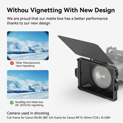 SMALLRIG Mini Matte Box Lite 3575 Gegenlichtblende mit Top Flag