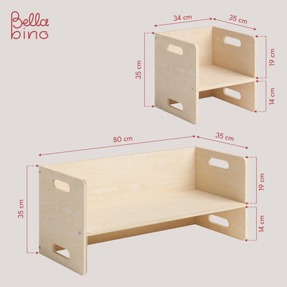 Bellabino AKI Kindermöbel Set Montessori 3-tlg. Holz