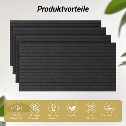 TONOR Akustikpaneele Schallschutz – Schwarz 4er Pack 120x60cm