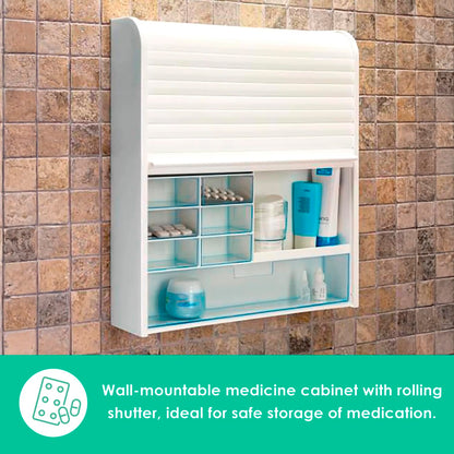 Weinberger Medizinschrank Jalousie - Weiss, abschliessbar
