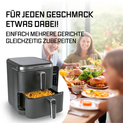 GOURMETmaxx FryUp Vertikaler Airfryer 2 Kammern 10L