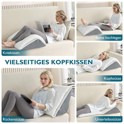 TANYOO Venenkissen Beinkissen, Memory-Schaum-Keilkissen, 60 cm