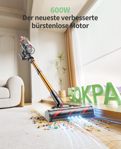 SunSare X7A Pro Akku-Staubsauger, kabellos, 600 W, mit Ladestation