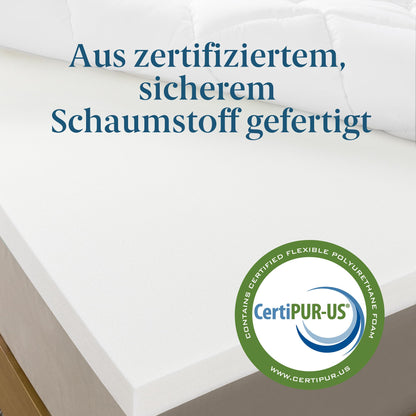 Zinus Matratzen Topper Memory-Schaum - 140x200 cm 10 cm mittel