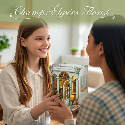 CUTEBEE Book Nook Kit Champs-Élysées Florist, 3D-Holzpuzzle, 199 Teile
