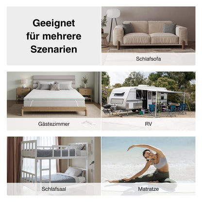 Novilla Matratzentopper 140x200 cm Gel-Memory-Foam 7,5 cm