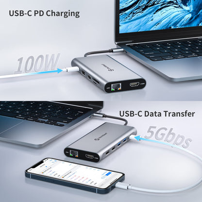 UtechSmart Triple Display 12 in 1 USB C Docking Station