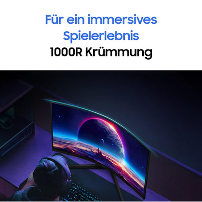 Samsung Odyssey G55C Curved Gaming Monitor - 27 Zoll WQHD 165Hz